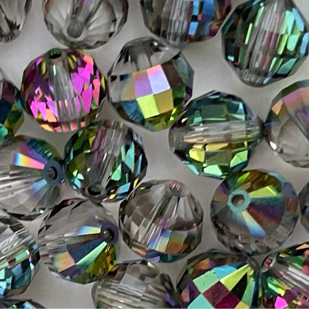 6 RARE Vintage Swarovski Crystal Beads Art 340 8mm